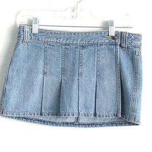 Abercrombie Jean Pleated Skirt